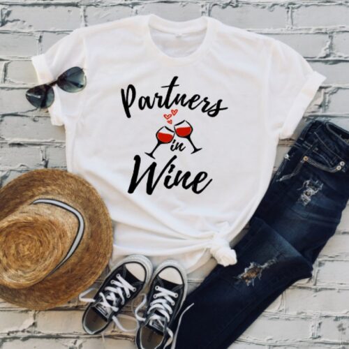 partners in wine t-shirt white
