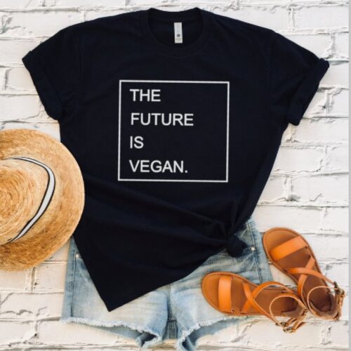 the future is vegan t-shirt black