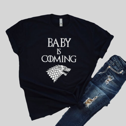 baby is coming t-shirt black