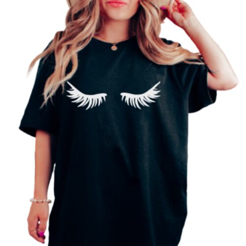 eyelashes t-shirt sand