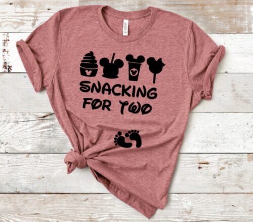 snacking for two t-shirt mauve