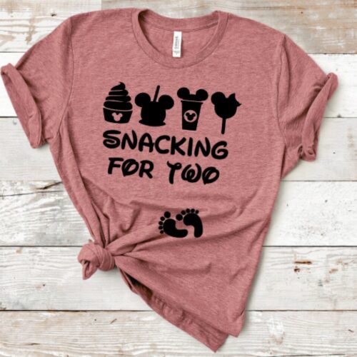 snacking for two t-shirt mauve