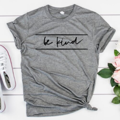 be kind t-shirt gray