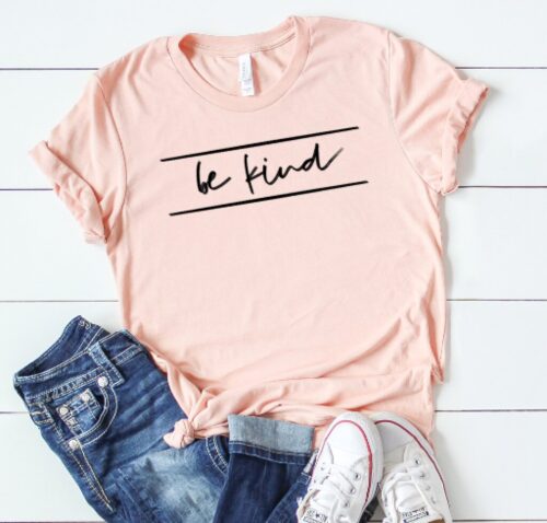 be kind t-shirt peach