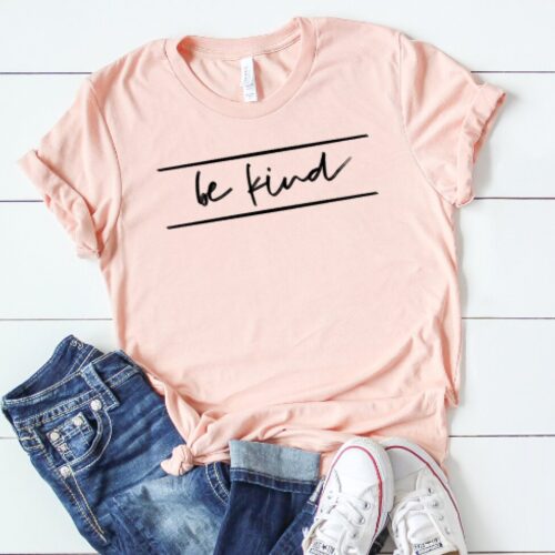 be kind t-shirt peach