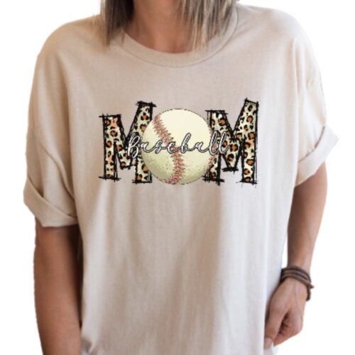 Baseball Mom T-Shirt sand