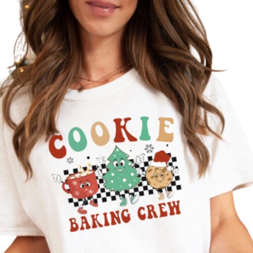 cookie baking crew shirt white
