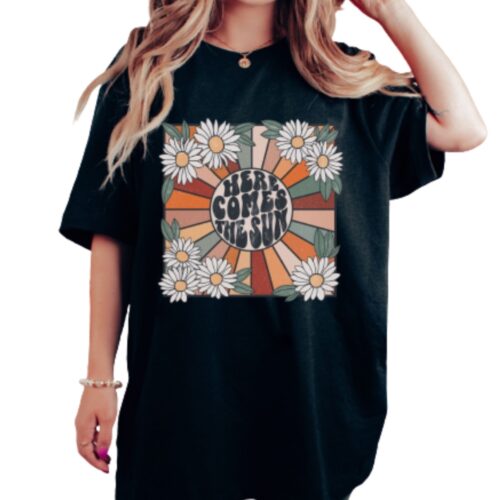 here comes the sun shirt black