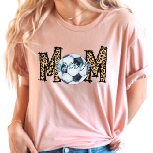 soccer mom t-shirt peach