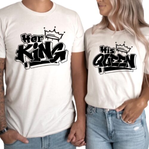 Her King, His Queen T-Shirts white