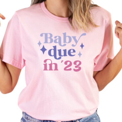 Baby Due T-Shirt, Pregnancy Announcement Shirt, Gender Reveal Party