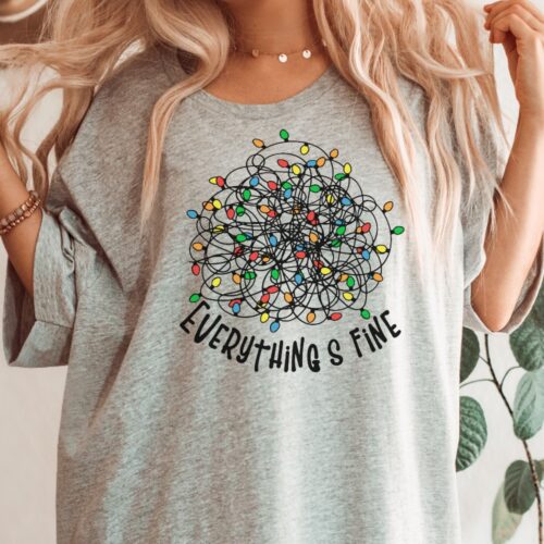 everything is fine shirt gray