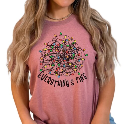 everything is fine shirt mauve