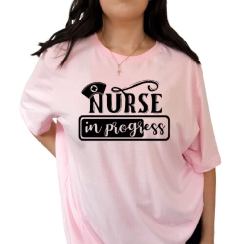 nurse in progress t-shirt pink