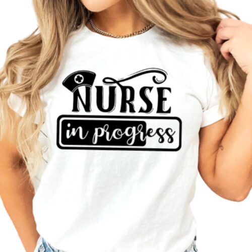 nurse in progress t-shirt white