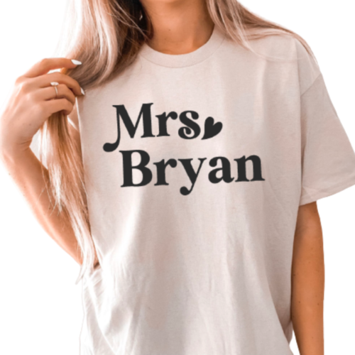 Mrs. YOUR NAME Engagement T-Shirt