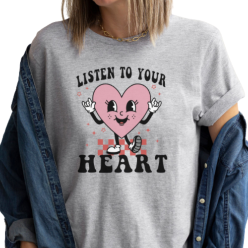 heart gray shirt
