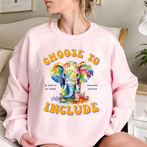 choose to include pink sweatshirt
