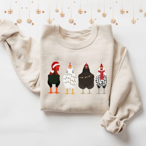 christmas chicken sand sweatshirt