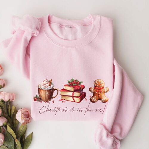 christmas is in the air pink sweatshirt