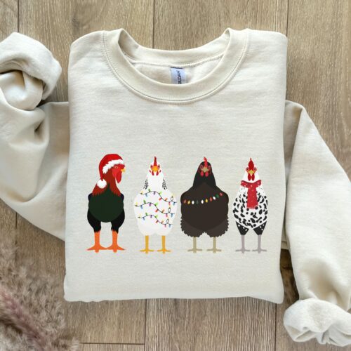 christmas chicken sand sweatshirt