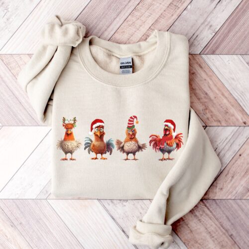 christmas chicken sand sweatshirt