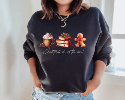 christmas is in the air black sweatshirt