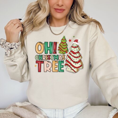 christmas tree sand sweatshirt