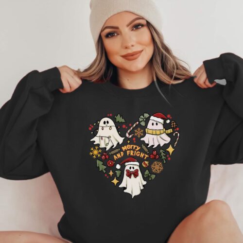 merry ghost black sweatshirt