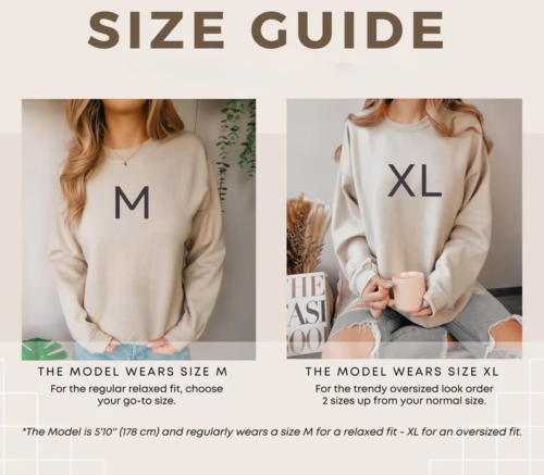 sweatshirt size guide