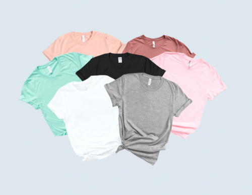 T-shirt color chart