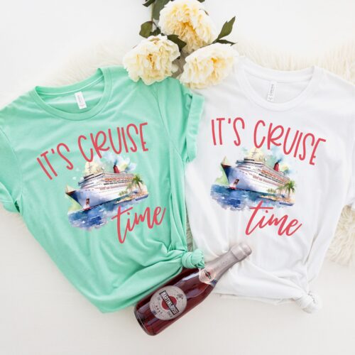 cruise time white and mint shirts