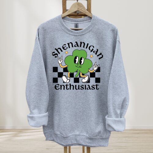 shenanigan enthusiast gray sweatshirt